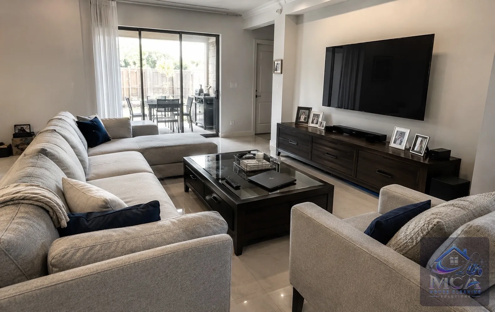 Clean living room by MCA